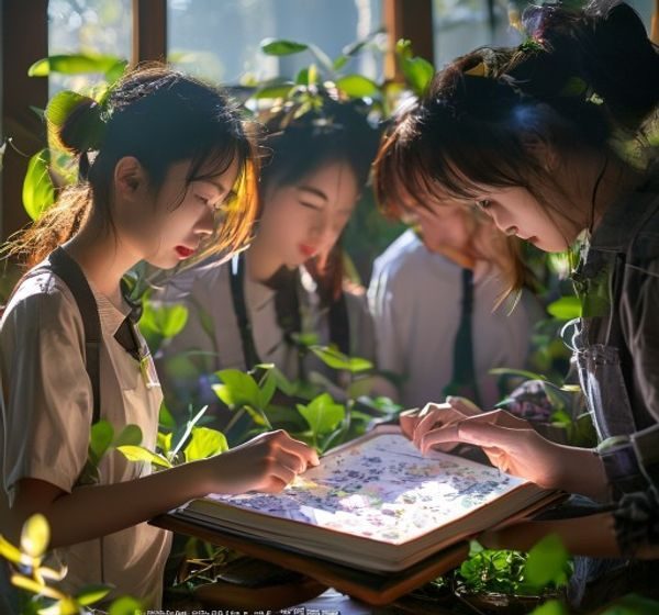 七天探花第一天认知建立阶段，探索者在晨光中翻阅攻略手册，氛围专注而充满期待